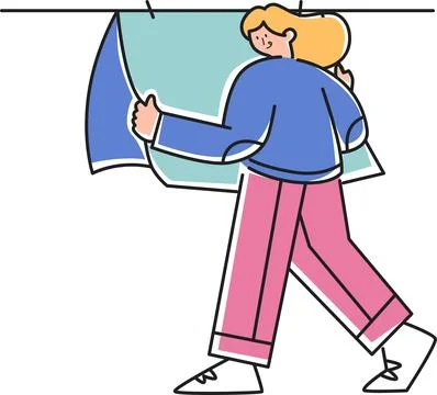 Drying Some Assignment Papers Illustration - Work Flow &amp; Completion Иллюстрация