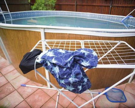 Drying swimming trunks 写真素材