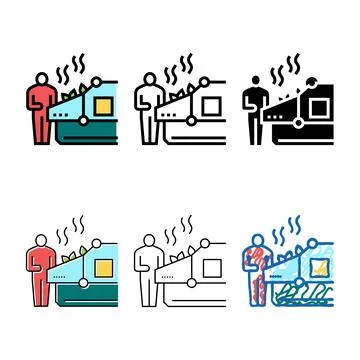 Drying tea color icon vector multistyle Stock Illustration