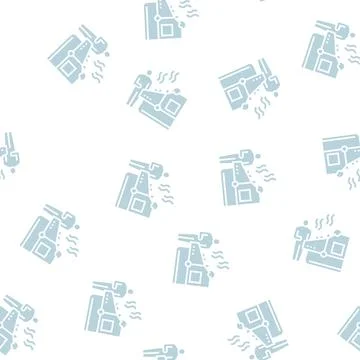 Drying tea glyph seamless pattern Stock Illustration