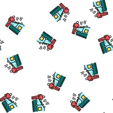Drying tea vector seamless pattern Stock Illustration