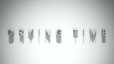 Drying time 3D title animation with shadows on a white background Stock Footage 297109069