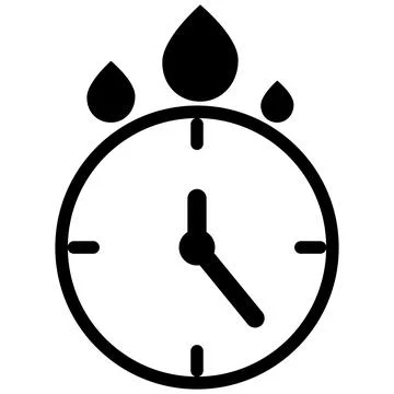 Drying time icon. Fast drying time sign. Quick drying symbol. Stock Illustration