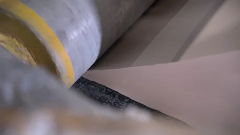 Drying unit in form of round details for paper web movement Stock Footage 303103612