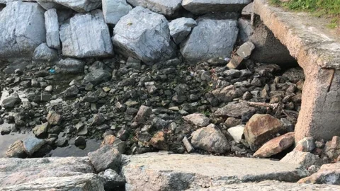 Drying water channel Stock Footage 144339080