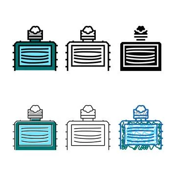Drying wood styleset plank machine color icon vector Stock Illustration