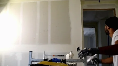 Drywall applying skim coat version 1 Видео 108230519