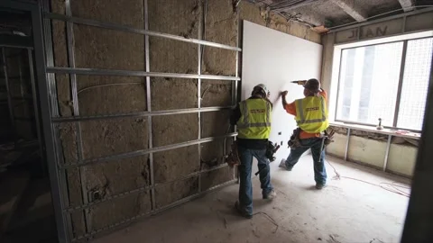 Drywall Construction Timelapse Видео 225384039