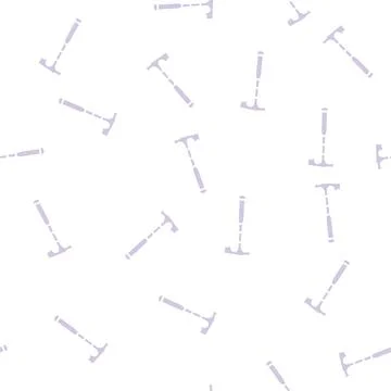 Drywall hammer tool glyph seamless pattern Stock Illustration