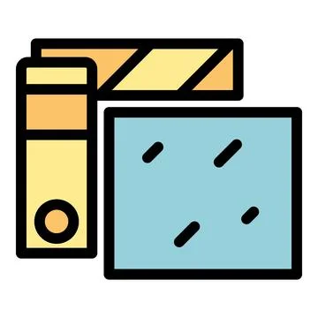 Drywall measurement icon vector flat Stock Illustration