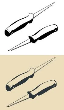Drywall saw illustrations Stock-Illustration