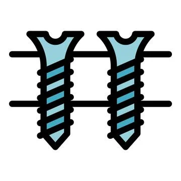 Drywall screw icon vector flat Ilustração Stock