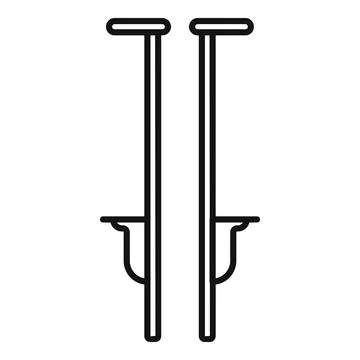 Drywall stilts icon, construction tool for working at height Ilustración de archivo