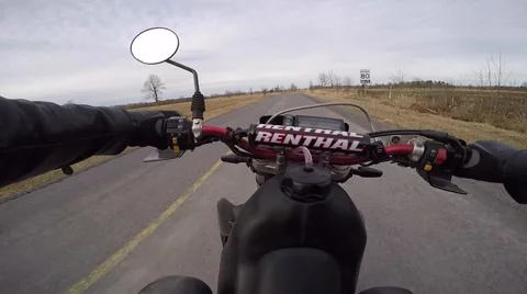 Drz400 quick wheelie chest mount camera Stock Footage 49334657