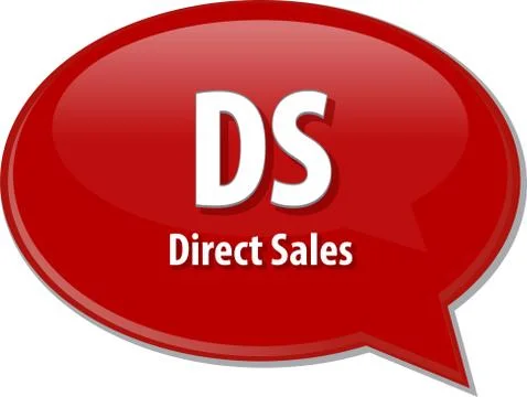 DS acronym word speech bubble illustration Stock Illustration