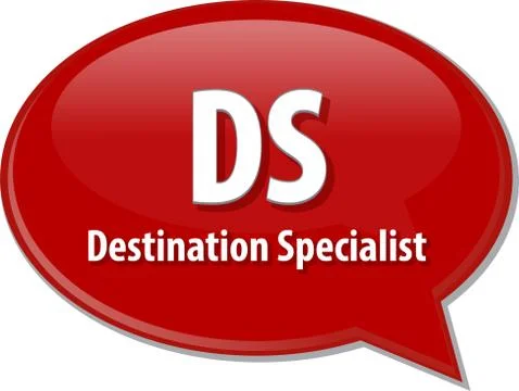 DS acronym word speech bubble illustration Stock Illustration