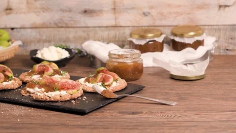 DSC 3Multigrain crispread appetizer148 Stock Footage