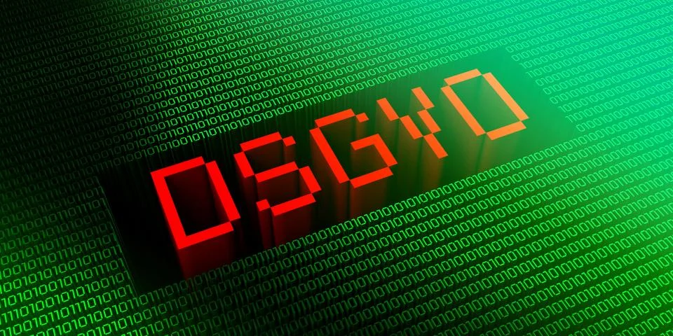 DSGVO - binary code concept - 3D illustration イラスト素材