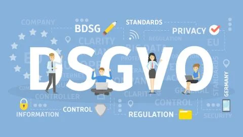 DSGVO concept illustration. Stock Illustration