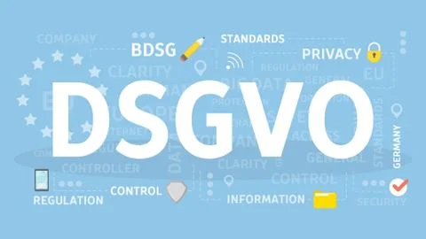 DSGVO concept illustration. 스톡 일러스트
