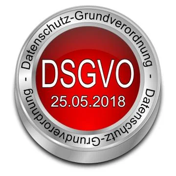 DSGVO General Data Protection Regulation - in german - 3D illustration Stock Illustration