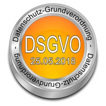 DSGVO General Data Protection Regulation - in german - 3D illustration Stock Illustration