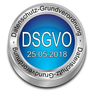 DSGVO General Data Protection Regulation - in german - 3D illustration Stock Illustration