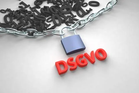 DSGVO, german version of GDPR, concept illustration. General Data Protection Illustrazione stock