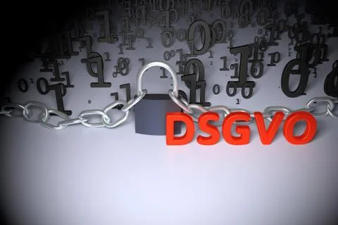 DSGVO, german version of GDPR, concept illustration. General Data Protection 스톡 일러스트