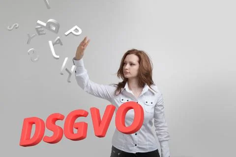 DSGVO, german version of GDPR, concept image. General Data Protection Regulation 스톡 일러스트