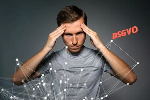 DSGVO, german version of GDPR, concept image. General Data Protection Regulation 스톡 일러스트