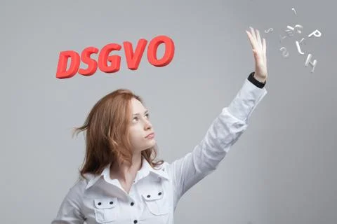 DSGVO, german version of GDPR, concept image. General Data Protection Regulation Stock Photos