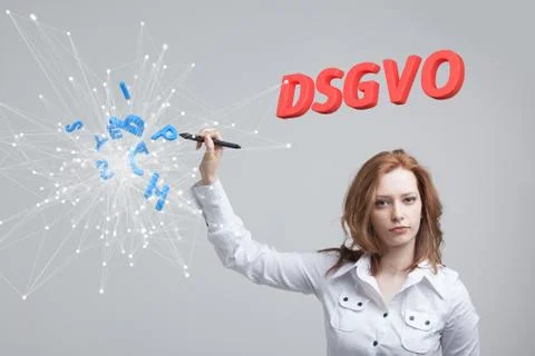 DSGVO, german version of GDPR, concept image. General Data Protection Regulation Stock Photos