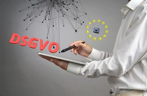 DSGVO, german version of GDPR. General Data Protection Regulation concept, the Stock Photos