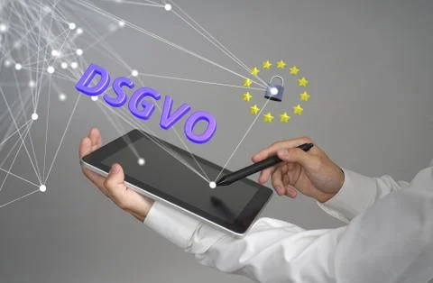 DSGVO, german version of GDPR. General Data Protection Regulation concept, the Stock Photos