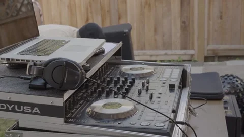 D'sJ equipment. Stock Footage 144236041