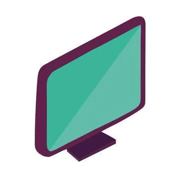 Dsktop computer device tech Illustrazione stock