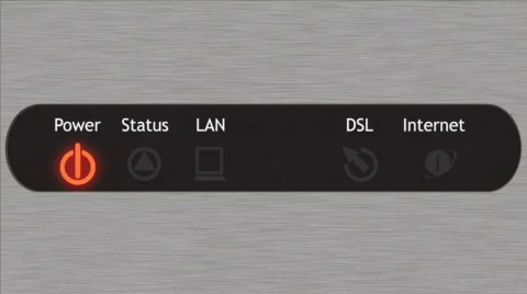 DSL modem front panel Video stock 495447