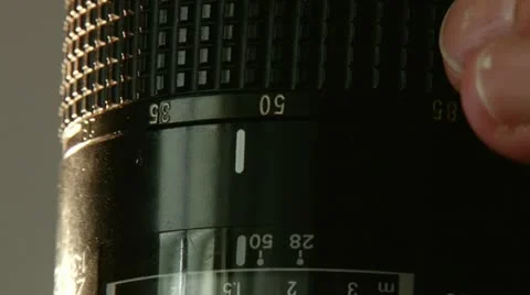 DSLR adjusting Lens + focus Stock Footage 20512045