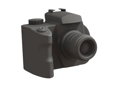 DSLR camera isolated on white 3d render of DSLR camera isolated on white b... Foto stock