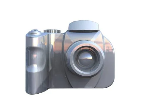 DSLR camera isolated on white 3d render of DSLR camera isolated on white b... Foto stock
