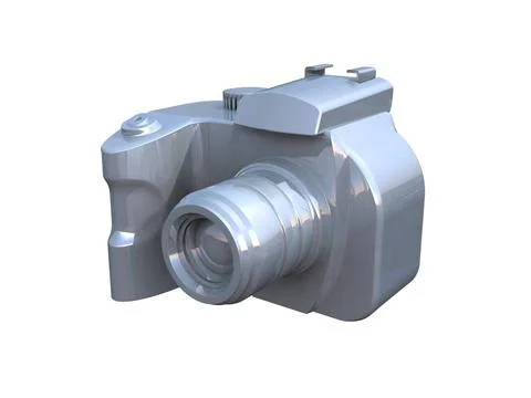 DSLR camera isolated on white 3d render of DSLR camera isolated on white b... Foto stock