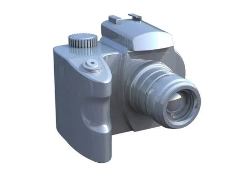 DSLR camera isolated on white 3d render of DSLR camera isolated on white b... Foto stock