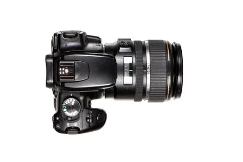 Dslr camera - top view Stock Photos