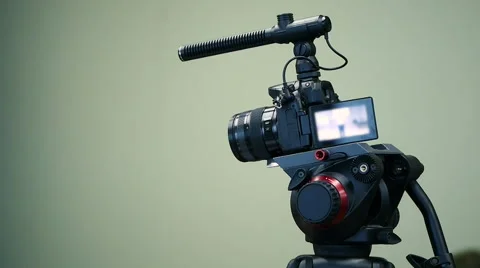 DSLR camera in video recording mode Stock Footage 58356996