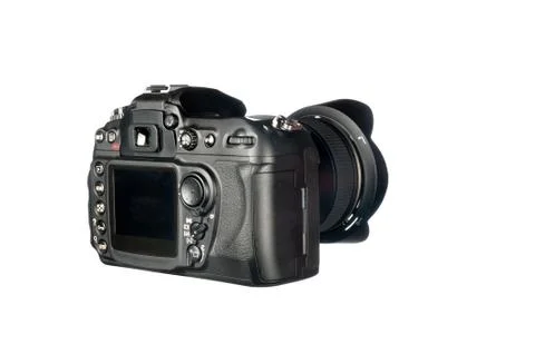 Dslr camera on white Stock Photos