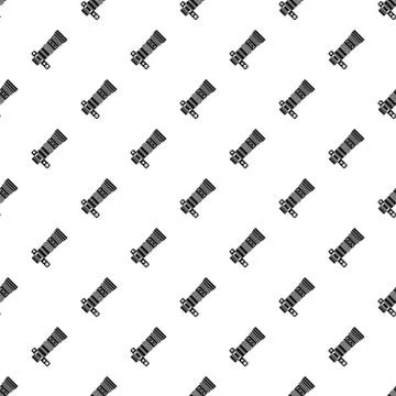 Dslr camera with zoom lens pattern, simple style Illustrazione stock