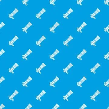 Dslr camera with zoom lens pattern seamless blue Illustrazione stock