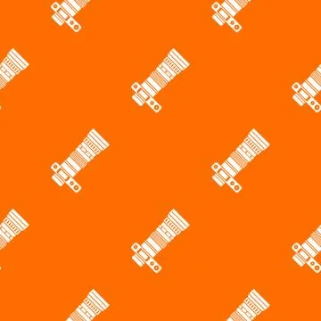 Dslr camera with zoom lens pattern seamless Illustrazione stock