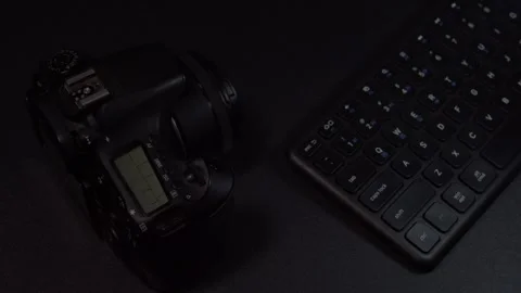 DSLR, PC Keyboard, typing Stock Footage 252765170